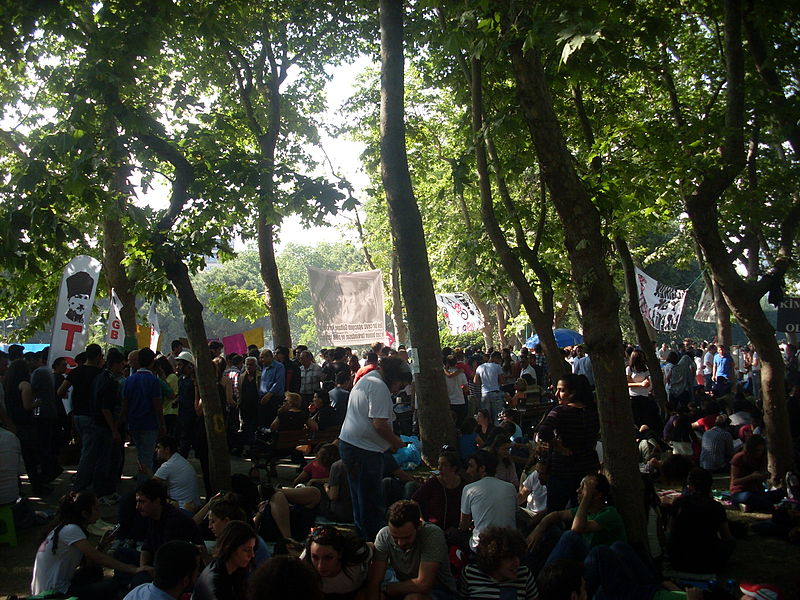 Taksim Gezi Park protests, a view from Taksim Gezi Park on June 4 (CC)