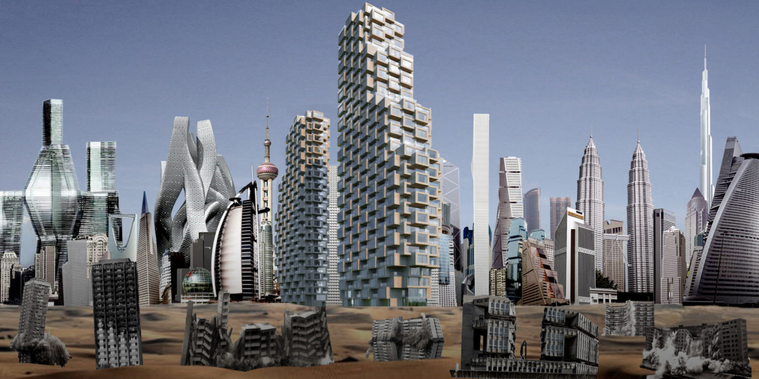 OMA Uses Brutalist Aesthetics to “Greywash” the Luxury High Rise